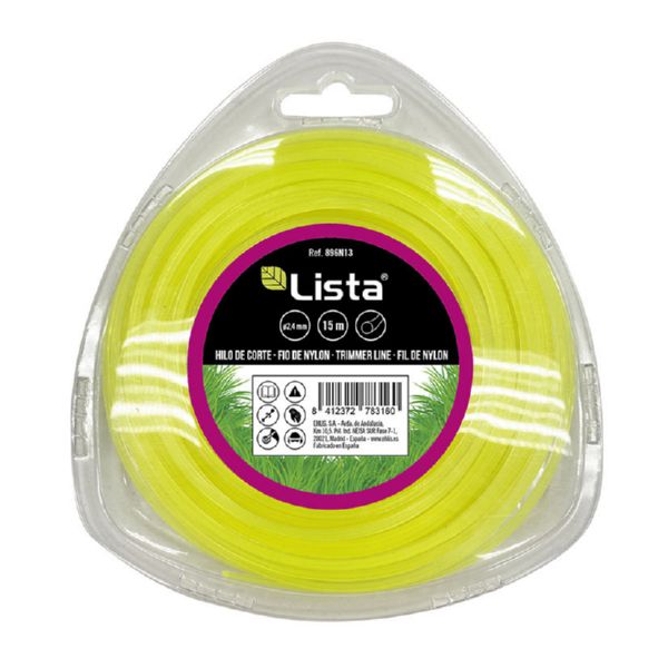 Hilo nilon redondo desbrozadora/cortabordes Oe 2,4 mm x 15 m