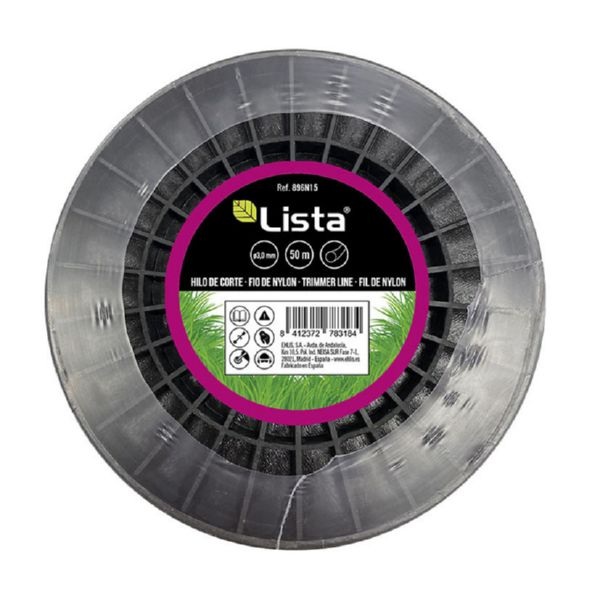 Hilo nilon redondo desbrozadora/cortabordes Oe 3,0 mm x 50 m